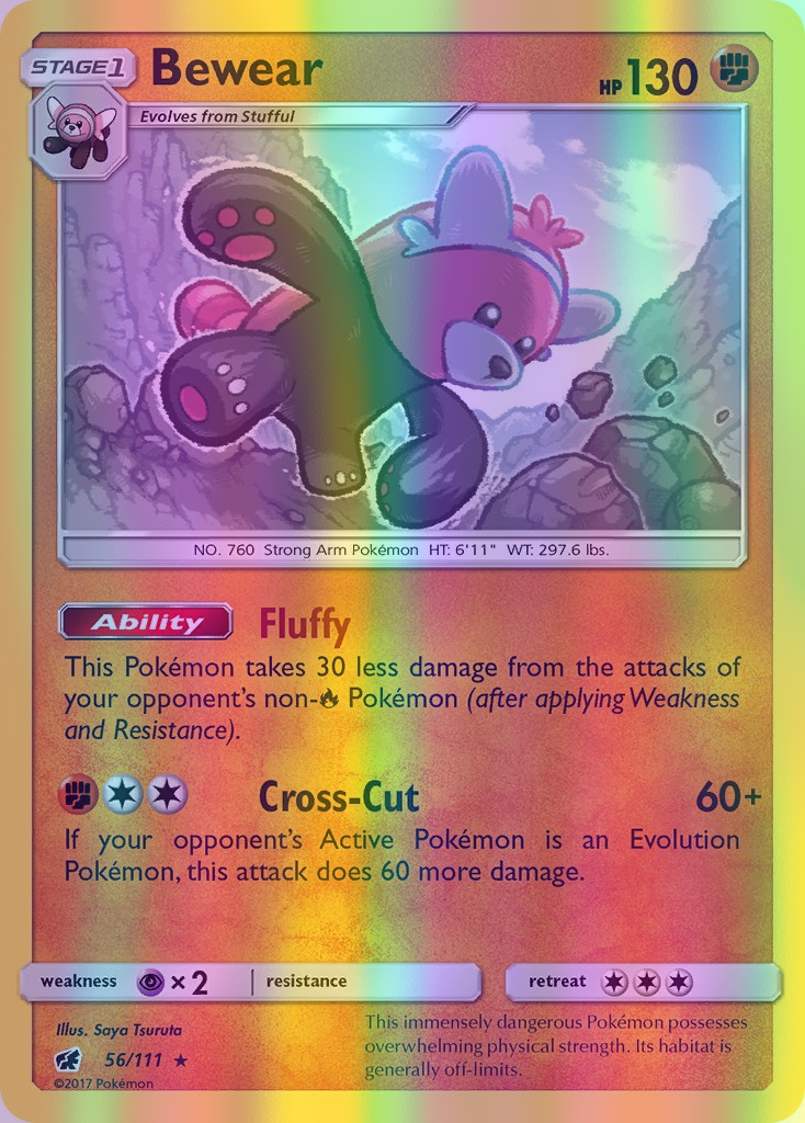 Bewear - 056/111 (CIN) Holo Rare - Near Mint Reverse Holofoil