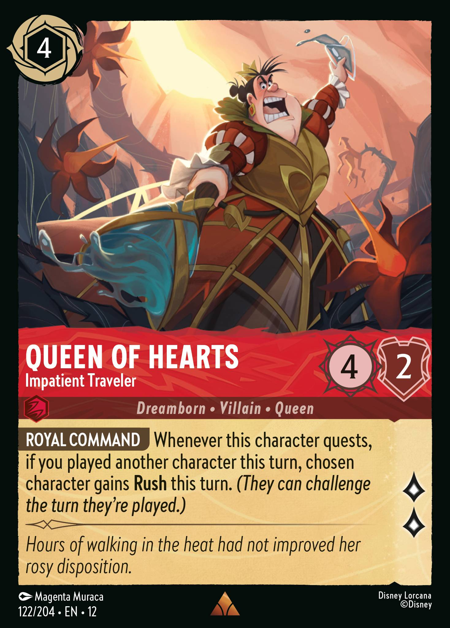 Queen of Hearts - Impatient Traveler (Wilds Unknown - 122/204) Rare