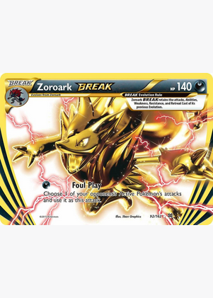 Zoroark BREAK 92/162 (BKT) - Heavy Play Holofoil