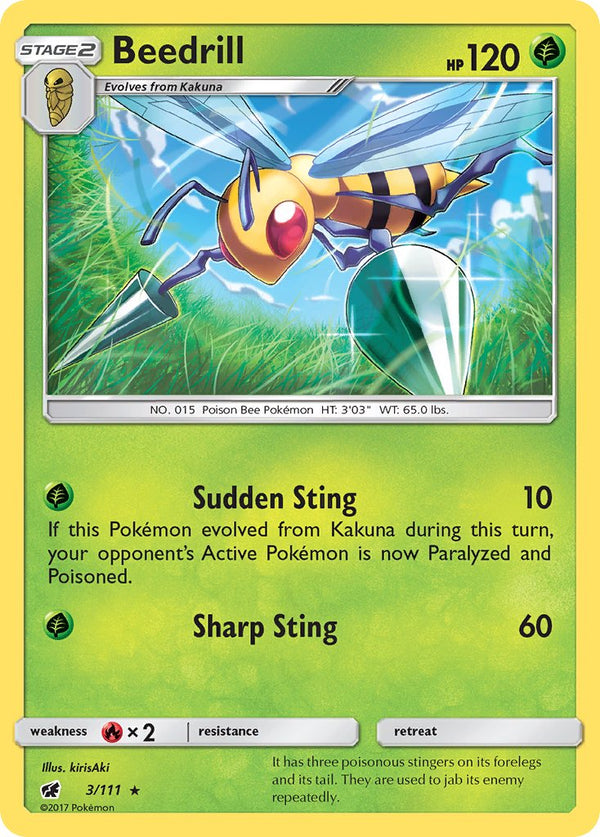 Beedrill - 003/111 (CIN) Rare - Near Mint