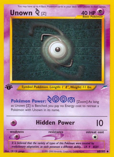 Unown [Z] (60/105) 1st Edition