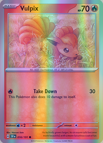 Vulpix - 016/191 (SSP) Common - Near Mint Reverse Holofoil