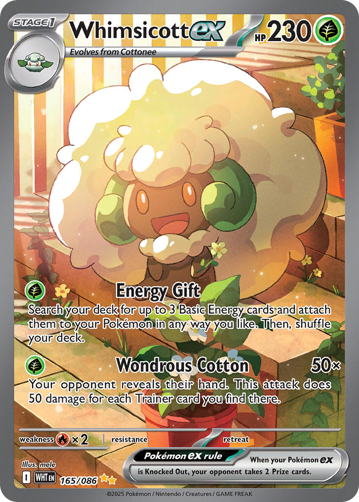 Whimsicott ex - 165/086 (WHT) Special Illustration Rare