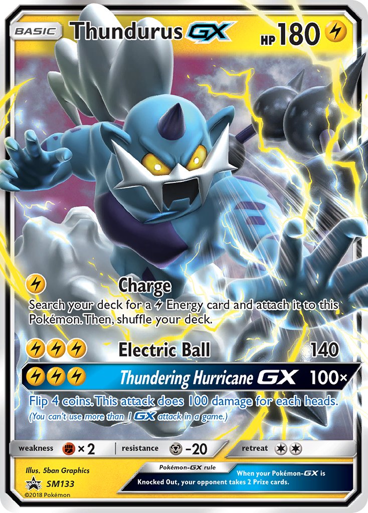 Thundurus GX - SM133 (SM:PR) Promo - Near Mint Holofoil