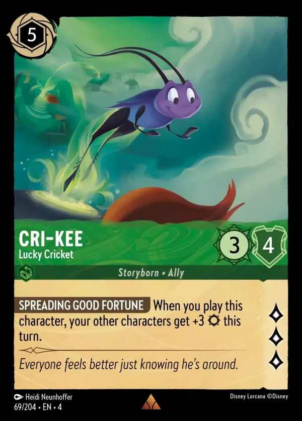 Cri-Kee - Lucky Cricket (Ursula's Return 069/204) Rare - Near Mint