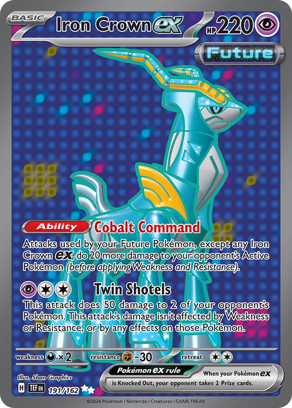 Iron Crown ex - 191/162 (TEF) Ultra Rare - Near Mint Holofoil