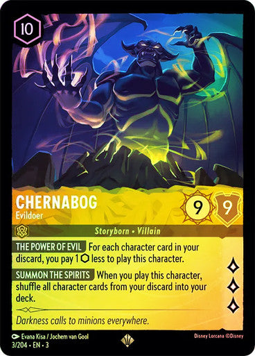 Chernabog - Evildoer (Into the Inklands 003/204) Super Rare - Near Mint Cold Foil