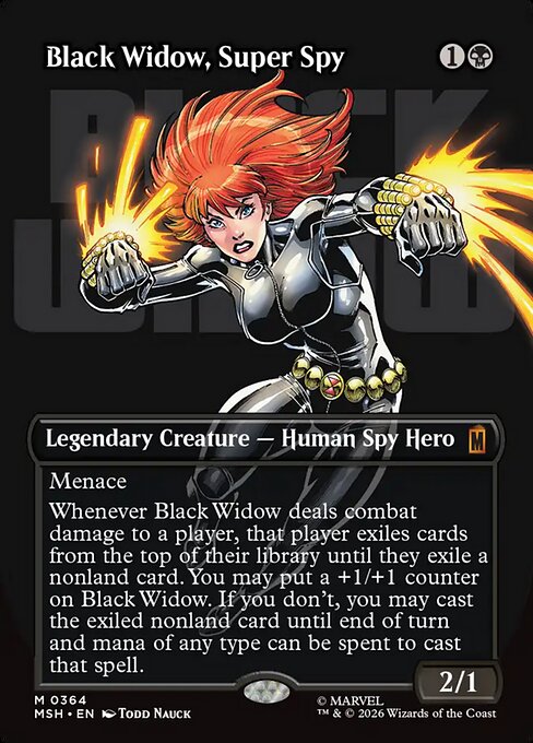 Black Widow, Super Spy [ #0364 Borderless Logo ] (MSH-M)