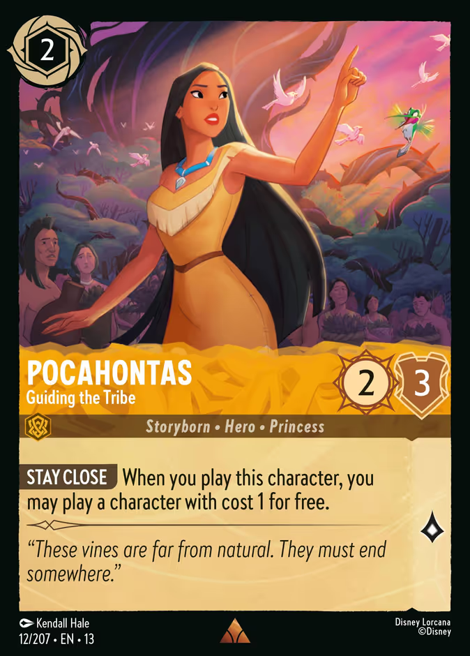 Pocahontas - Guiding the Tribe (012/204 - Attack of the Vine!) Rare