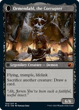 Jerren, Corrupted Bishop//Ormendahl, the Corrupter (MID-M)