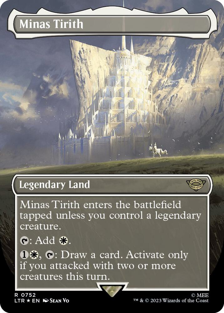 Minas Tirith [#0752 Alternate-Art Borderless Surge Foil] (LTR-R-FOIL)