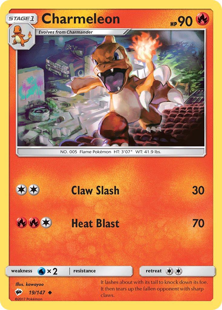 Charmeleon - 019/147 (SM:BUS) Uncommon - Near Mint