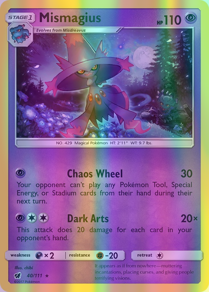 Mismagius - 040/111 (CIN) Rare - Near Mint Reverse Holofoil