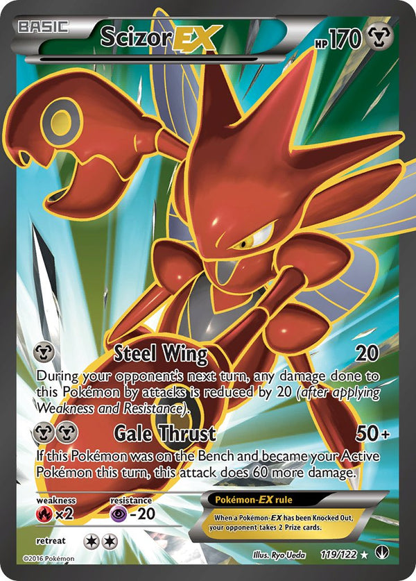 Scizor EX (Full Art) - 119/122 (BKP) Ultra Rare - Near Mint Holofoil