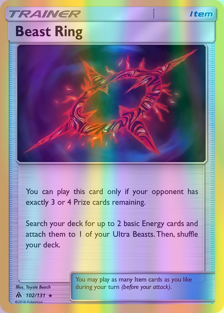 Beast Ring - 102/131 (FLI) Rare - Near Mint Reverse Holofoil