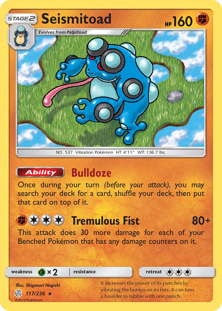 Seismitoad - 117/236 (CEC) Rare - Near Mint