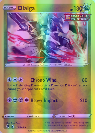 Dialga - 112/203 (SWSH07) Holo Rare - Near Mint Reverse Holofoil