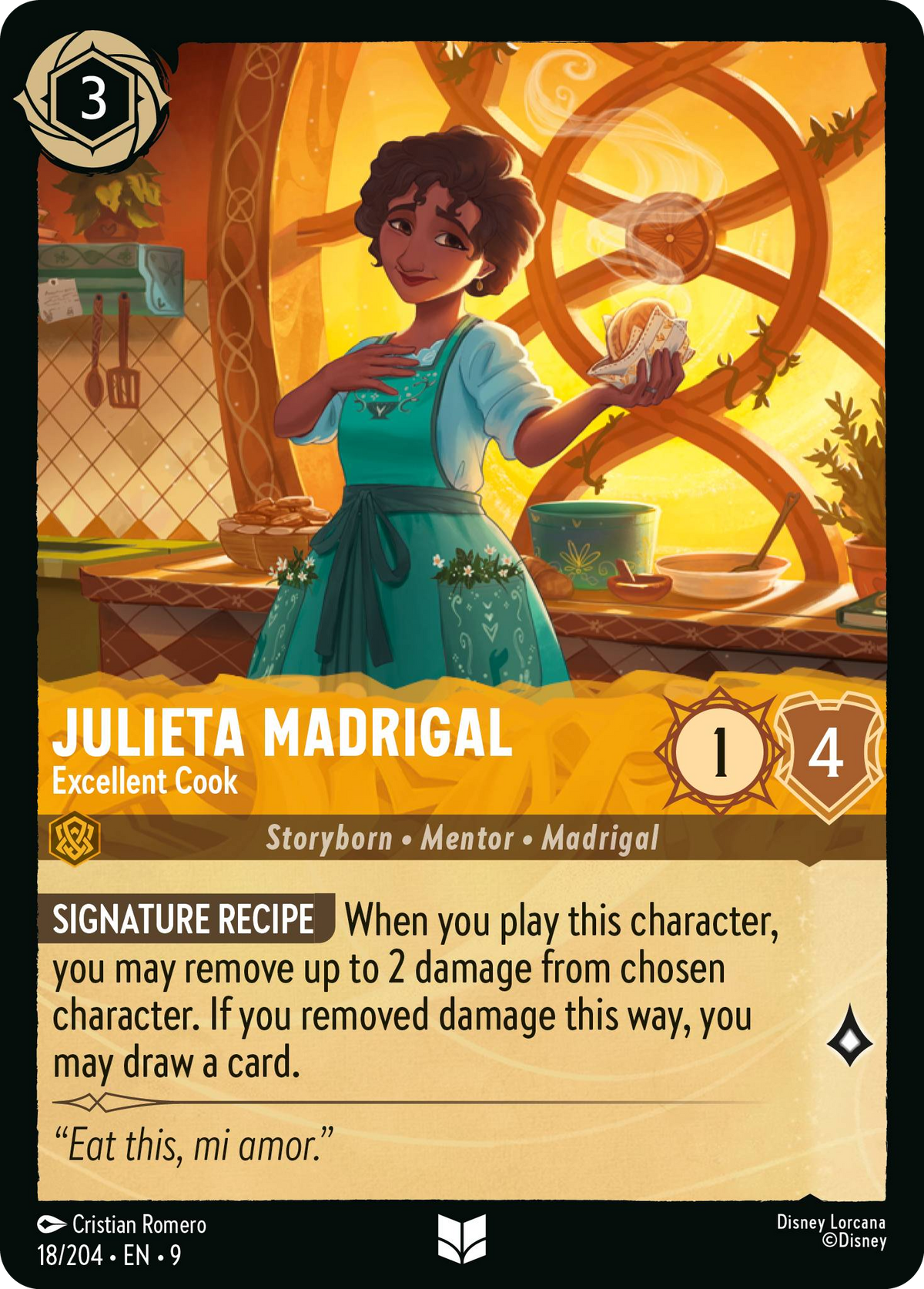Julieta Madrigal - Excellent Cook (018/204 - Fabled)  Uncommon