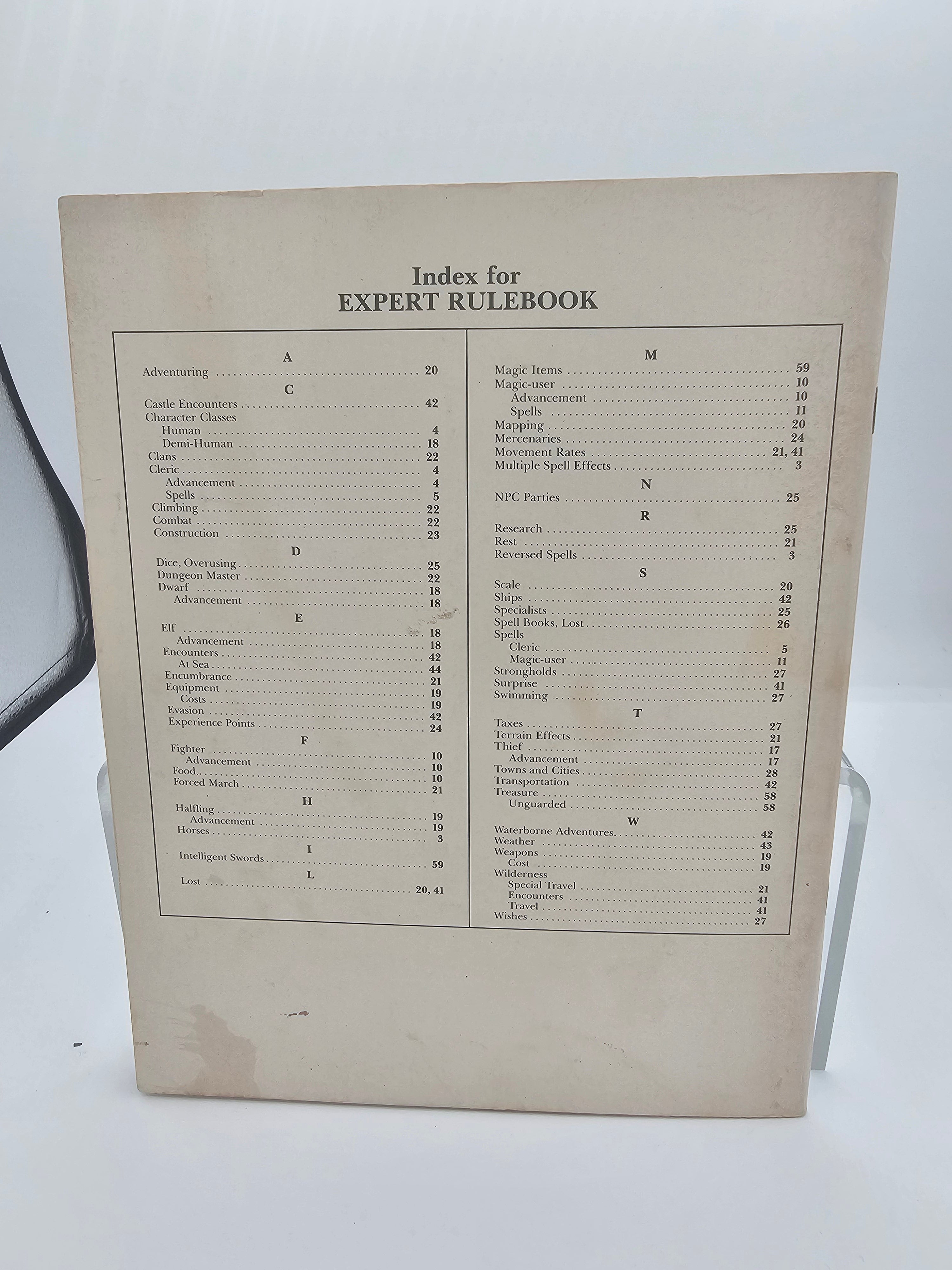 D&D Expert Rulebook (Used)