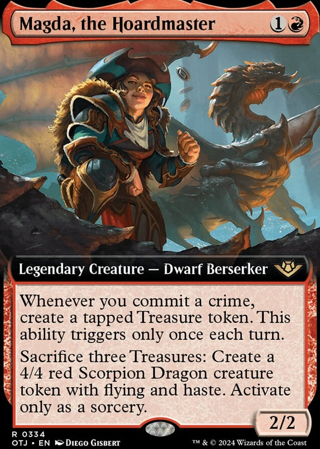 Magda, the Hoardmaster [#0334 Extended Art] (OTJ-R-FOIL)