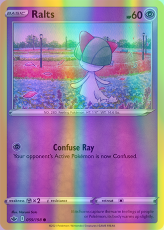 Ralts - 059/198 (SWSH06) Common - Near Mint Reverse Holofoil