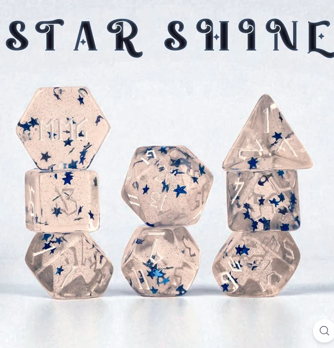 Star Shine Resin Dice Set