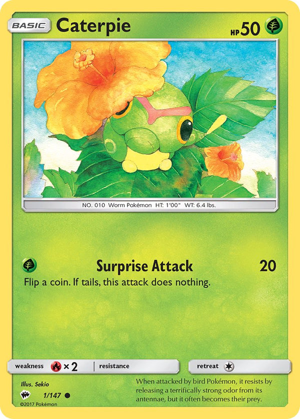 Caterpie - 001/147 (SM:BUS) Common - Near Mint