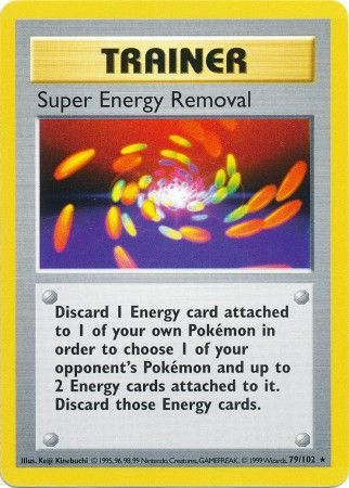 Super Energy Removal - 079/102 (BSS) Rare - Near Mint Unlimited