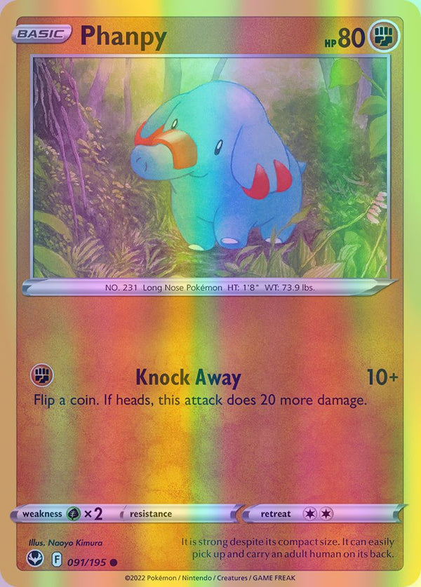 Phanpy - 091/195 (SWSH12) Common - Near Mint Reverse Holofoil