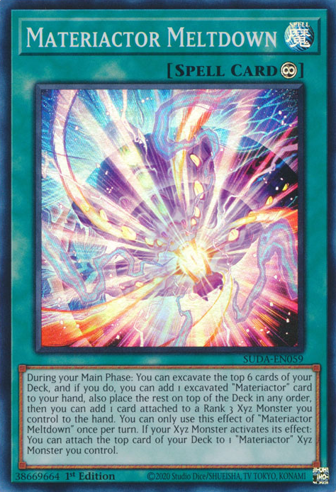 Materiactor Meltdown (SUDA-EN059) Super Rare - Near Mint 1st Edition