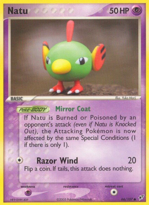 Natu - 66/107 (DX) Common - Moderate Play Reverse Holofoil