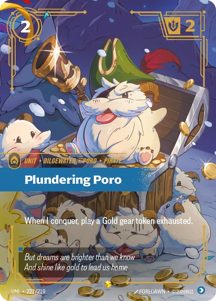 Plundering Poro (Overnumbered) - 222/219 (UNL)  Showcase