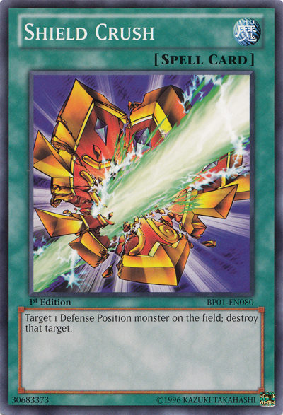 Shield Crush (BP01-EN080) Common - Near Mint 1st Edition