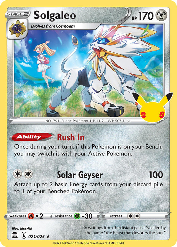 Solgaleo - 021/025 (CLB) Holo Rare - Near Mint Holofoil