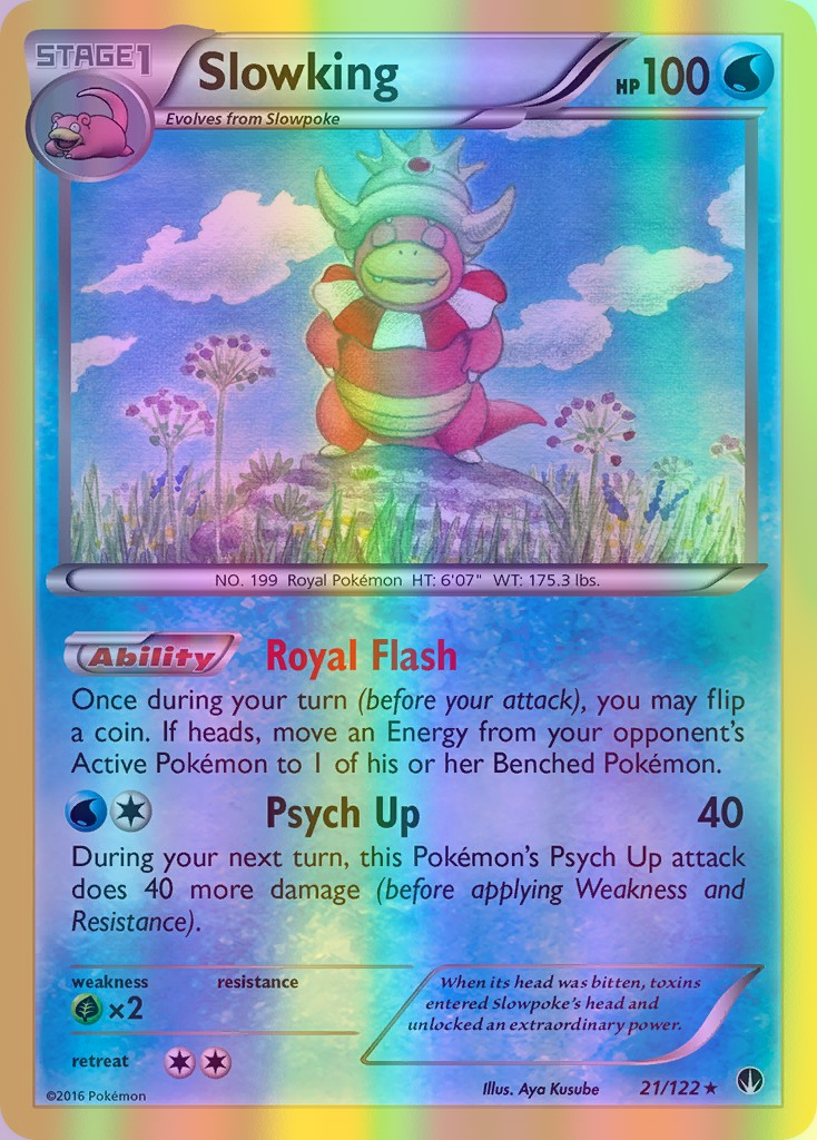 Slowking - 021/122 (BKP) Holo Rare - Near Mint Reverse Holofoil