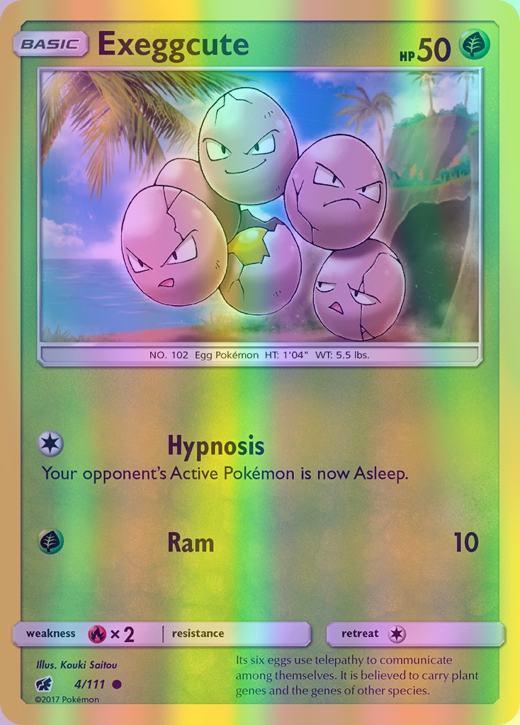 Exeggcute - 004/111 (CIN) Common - Near Mint Reverse Holofoil