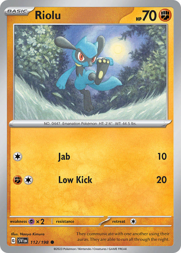 Riolu - 112/198 (SV1) Common - Near Mint