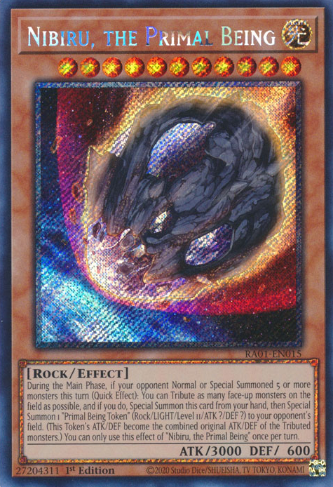 Nibiru, the Primal Being (RA01-EN015) Platinum Secret Rare - Near Mint 1st Edition