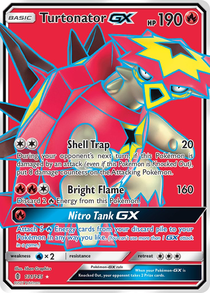 Turtonator GX (Full Art) - 131/145 (SM:GRI) Ultra Rare - Near Mint Holofoil