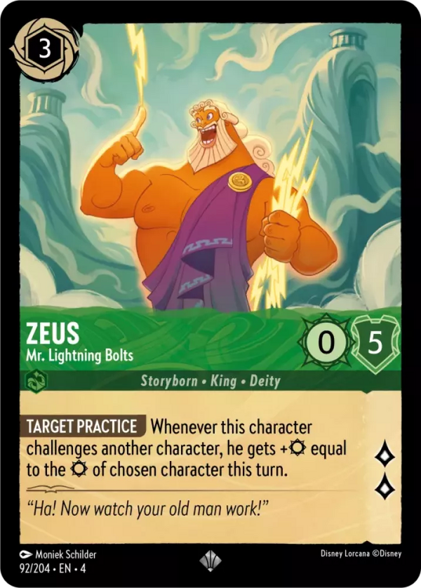 Zeus - Mr. Lightning Bolts (Ursula's Return 092/204) Super Rare - Near Mint