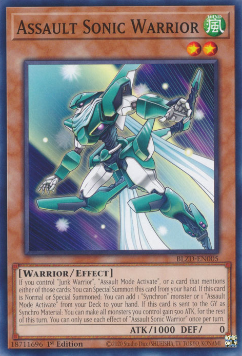 Assault Sonic Warrior (BLZD-EN005)