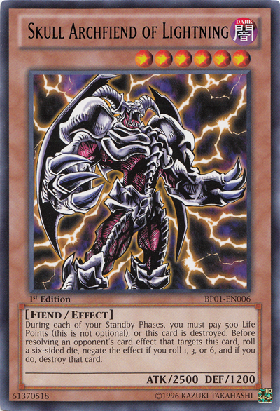 Skull Archfiend of Lightning (BP01-EN006) Rare - Near Mint 1st Edition