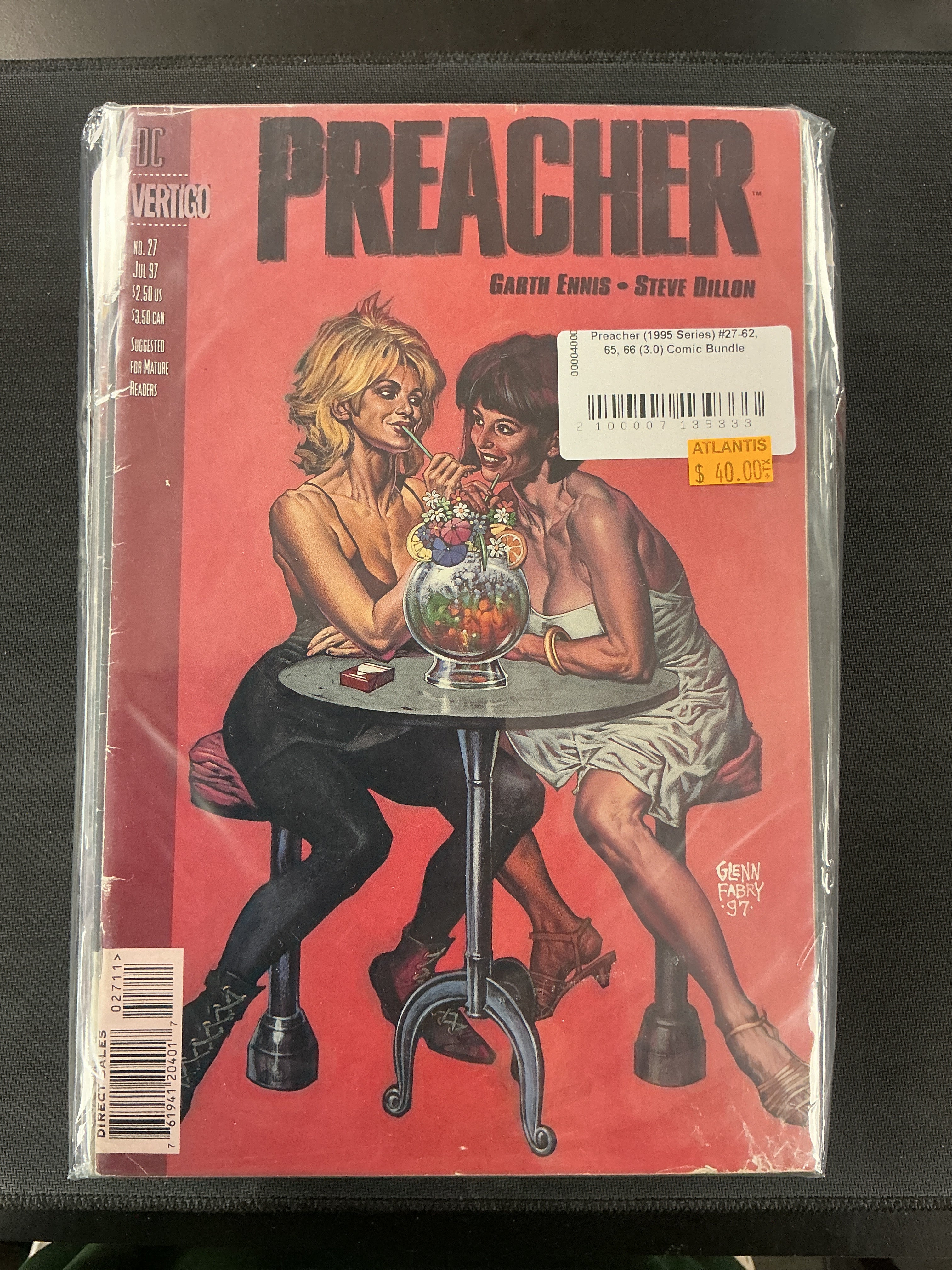 Preacher (1995 Series) #27-62, 65, 66 (3.0) Comic Bundle