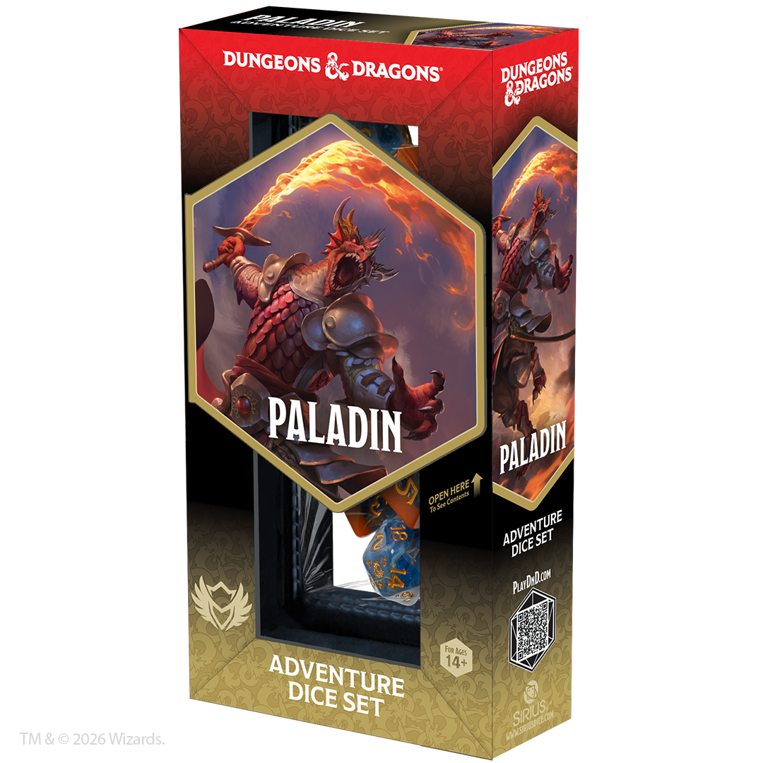 Sirius Dice: D&D Adventure Dice - Paladin: Orange/Blue