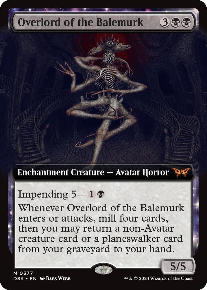 Overlord of the Balemurk [#0377 Extended Art] (DSK-M-FOIL) Light Play