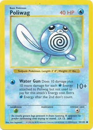 Poliwag - 059/102 (BSS) Common - Near Mint Unlimited