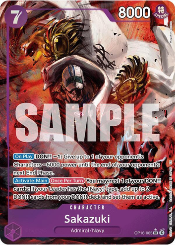 Sakazuki (SP) (Alternate Art) OP16-065 - Near Mint