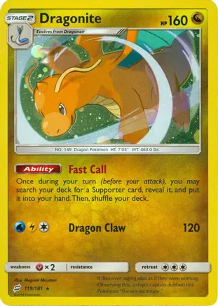 Dragonite - 119/181 (TEU) Holo Rare - Near Mint