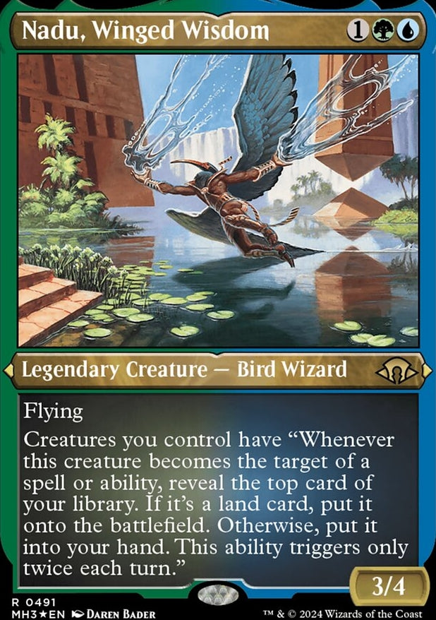 Nadu, Winged Wisdom [#0491 Etched Foil] (MH3-R)