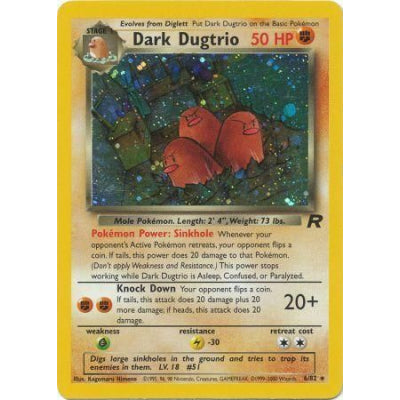 Dark Dugtrio - 6/82 (TR) Holo Rare - Light Play Unlimited